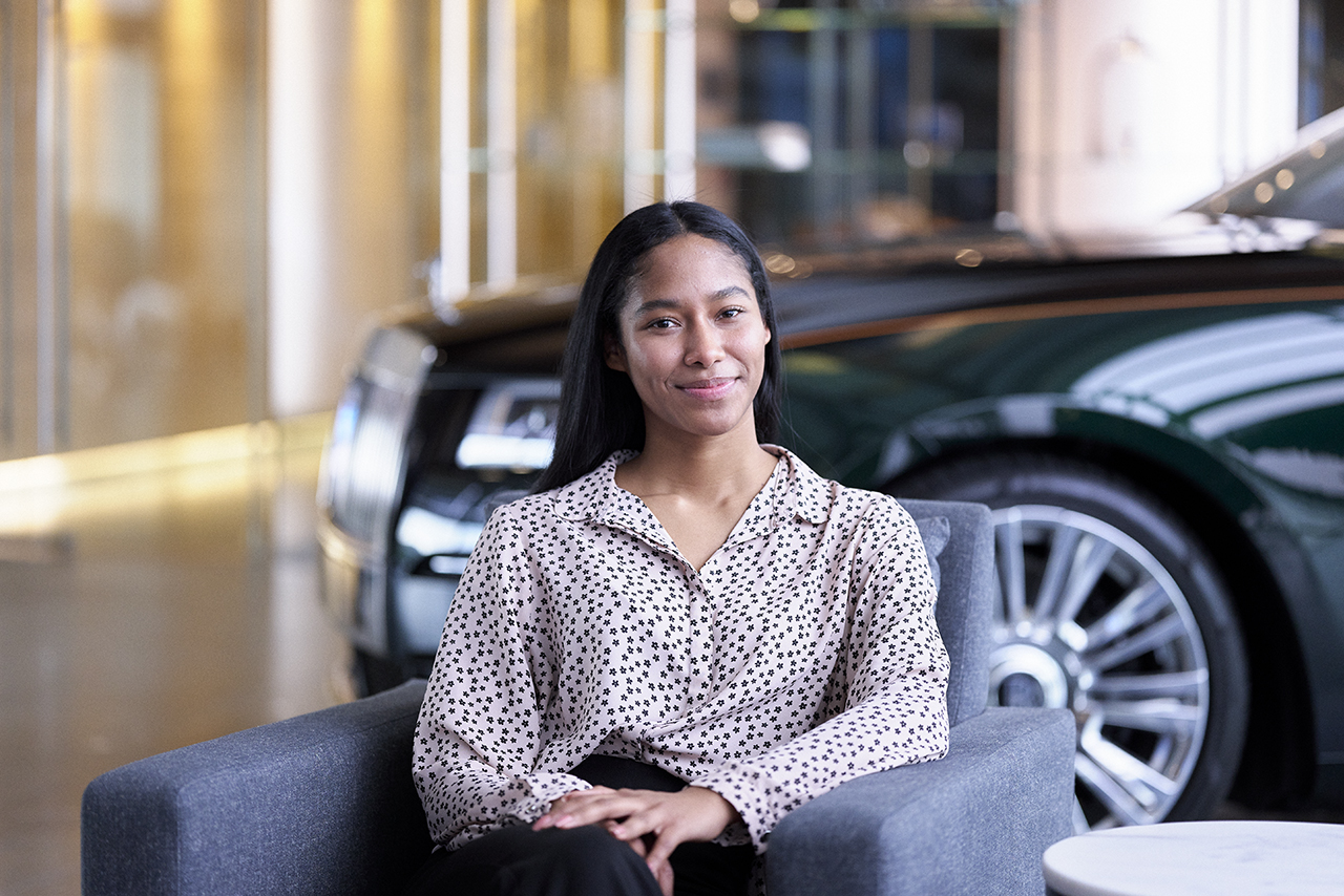Estefania, a Sales Apprentice at Rolls-Royce