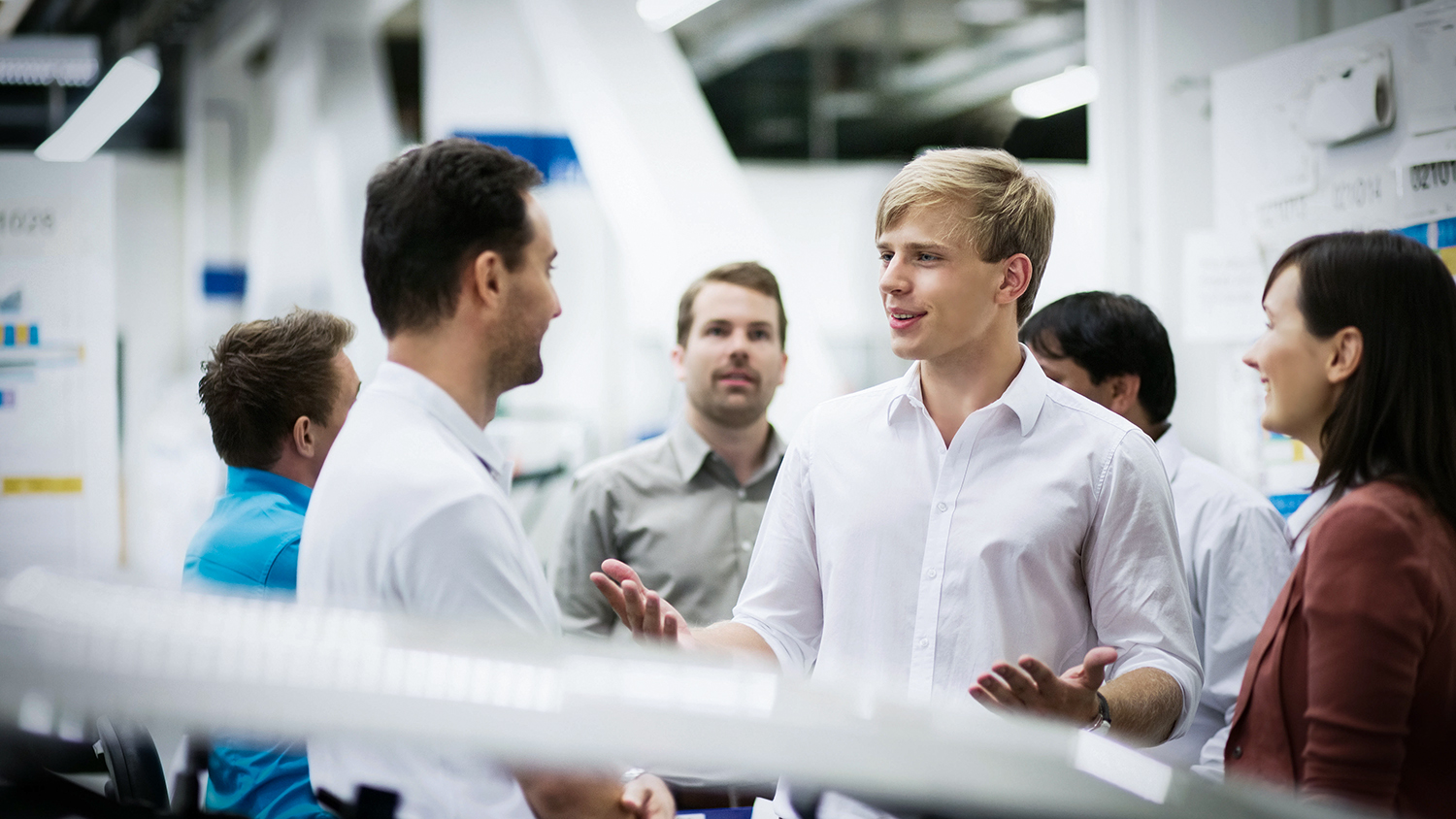 Gruppendiskussion in der Werkstatt