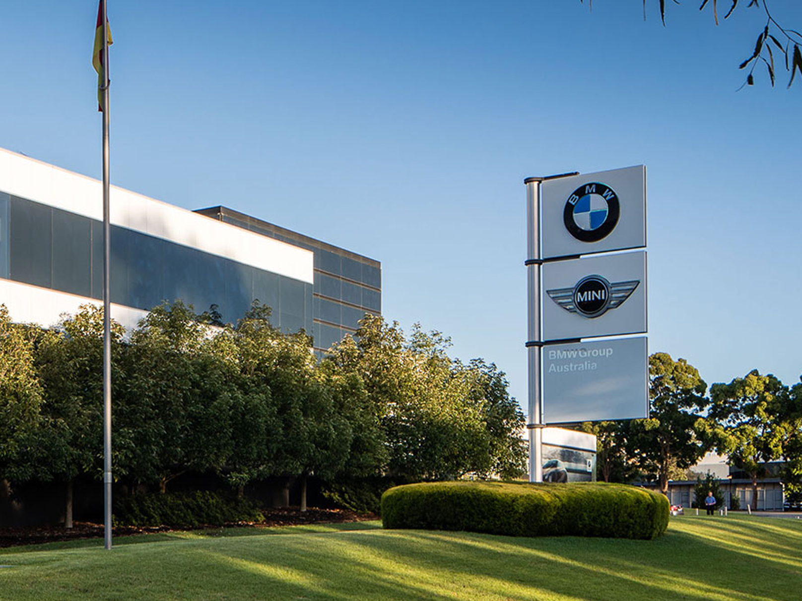 The pictures shows the BMW Group office building in Melbourne.