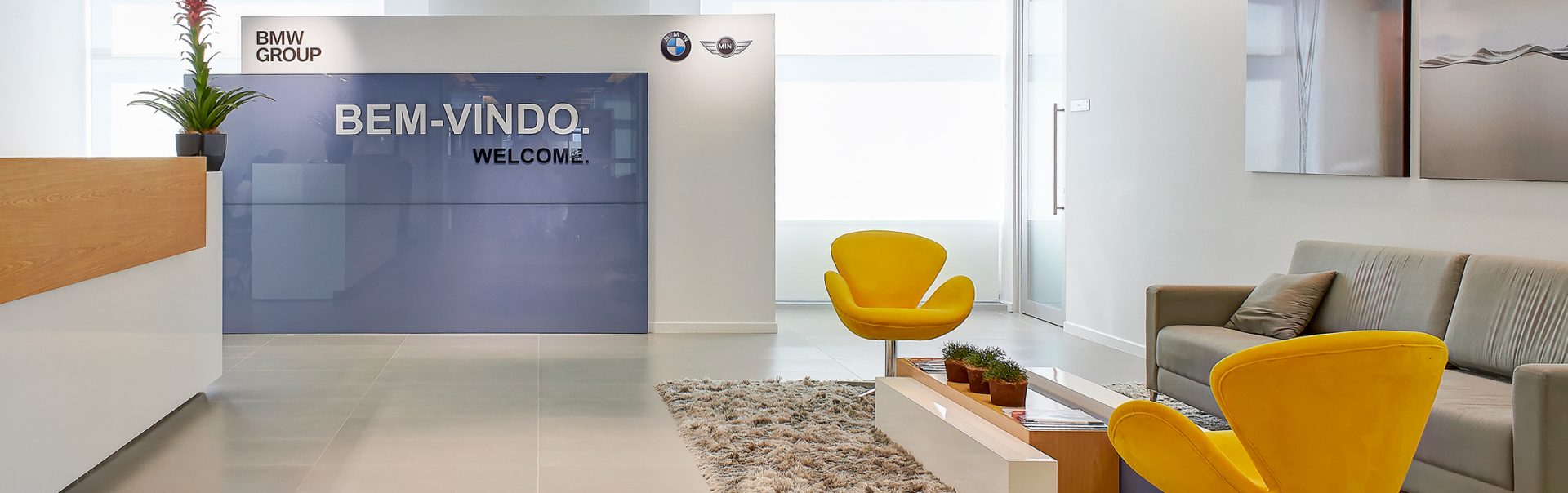 Interior view of the BMW office in Sao Paulo