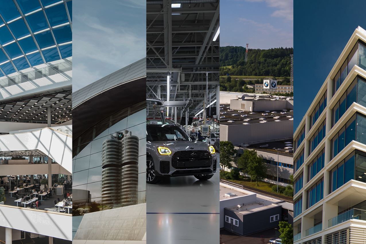 Collage mehrerer BMW Group Standorte