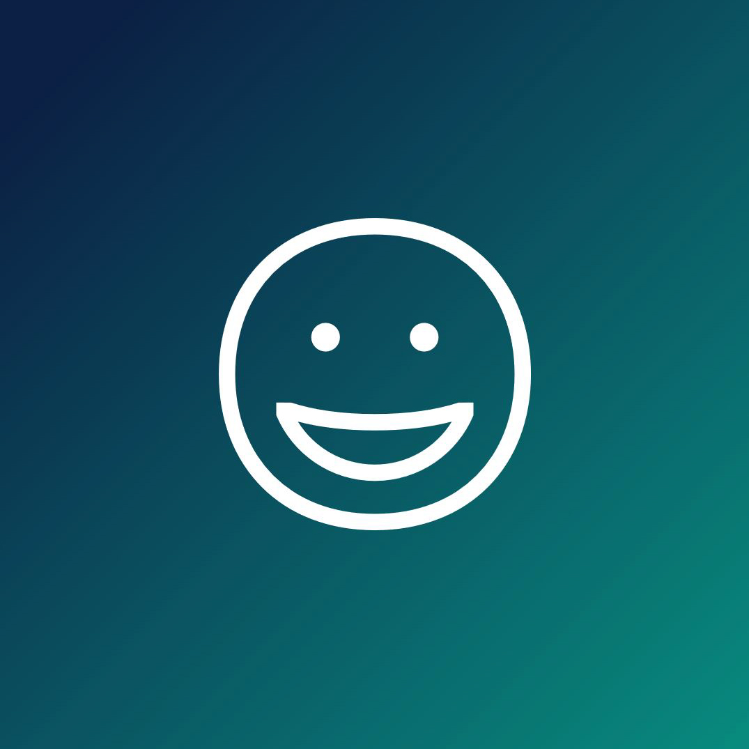 Icon showing a laughing smiley