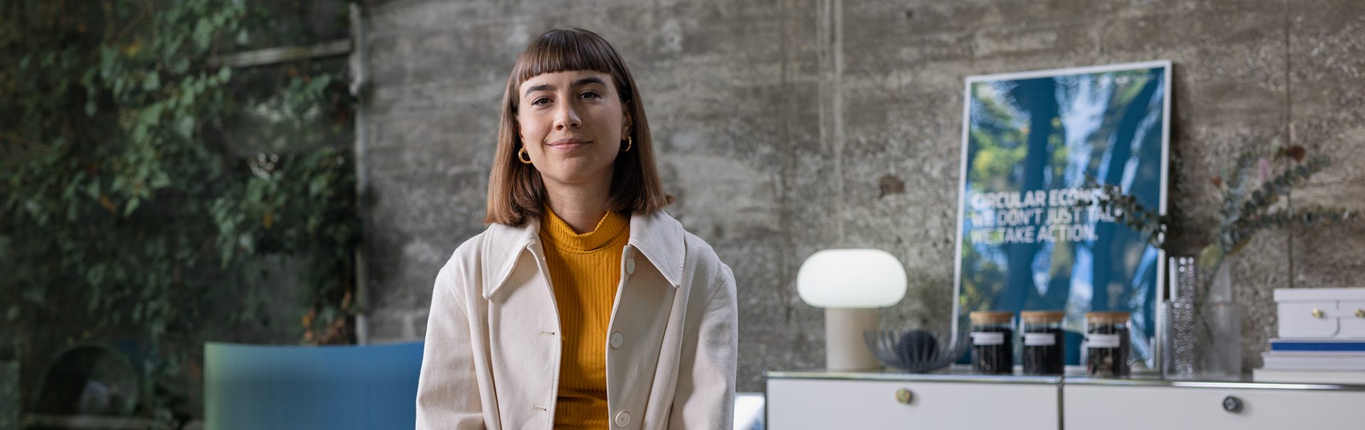 Anna in an office