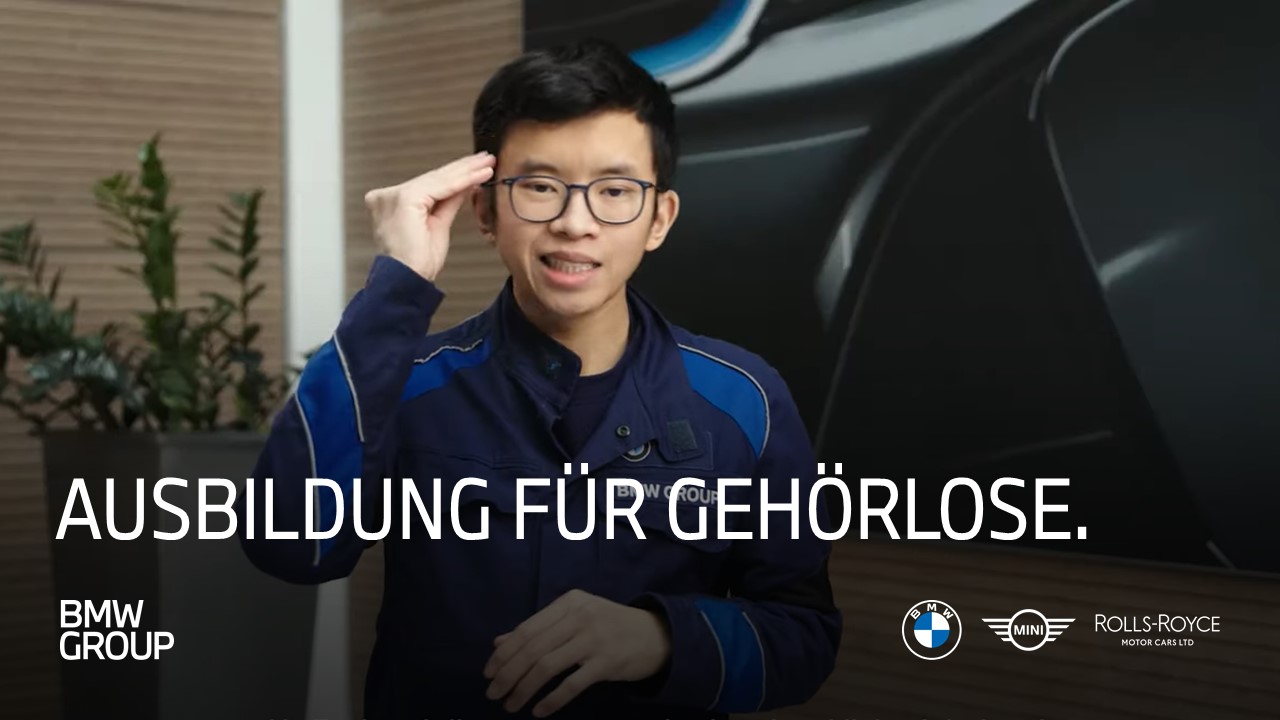 Deaf apprentice in the BMW Group plant Leipzig.