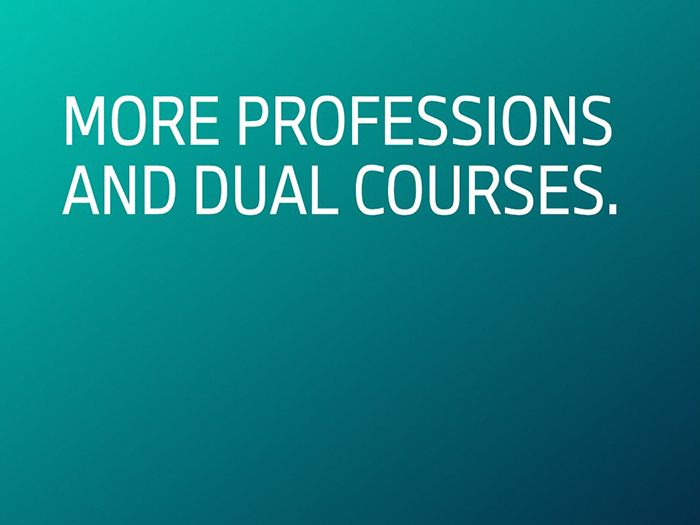 More professions and dual courses