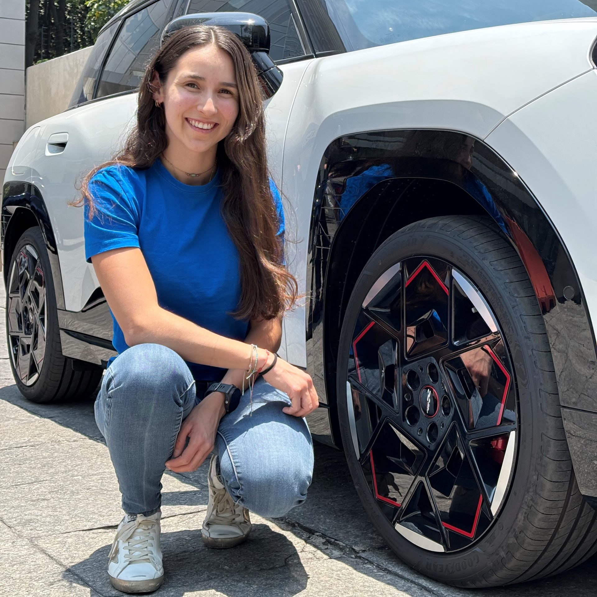 This picture shows Frida who works at BMW.