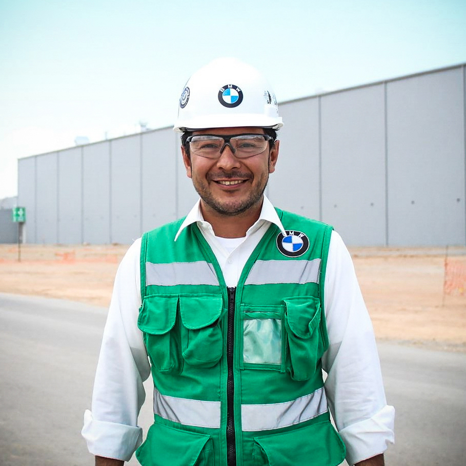 This picture shows Gerardo who works at BMW.