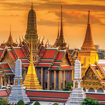The image shows the city of Bangkok.