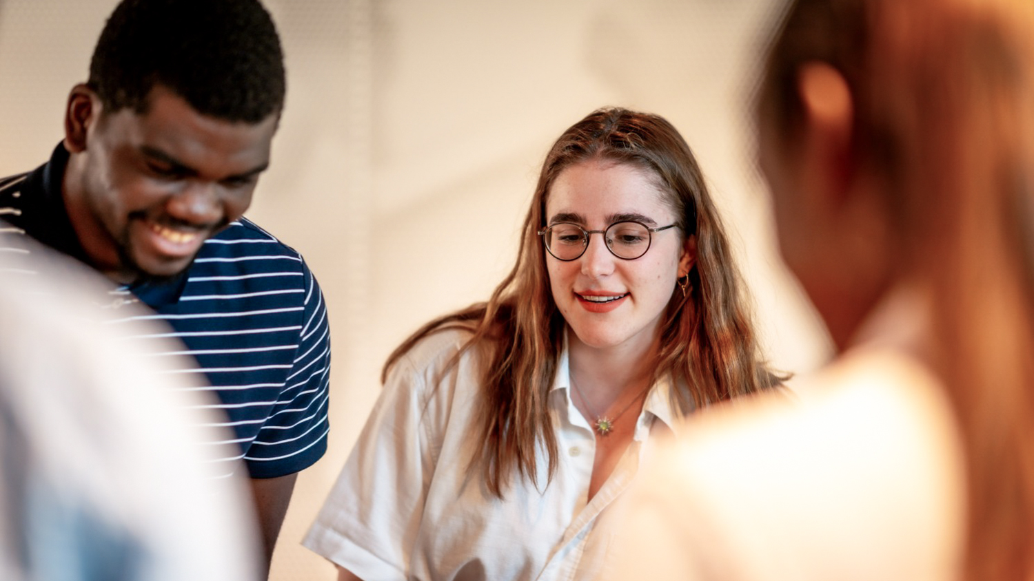 Students at a career fair