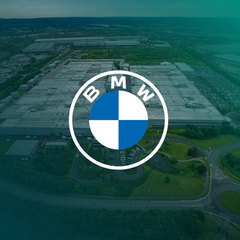 BMW logo and BMW Group plant Hams Hall.