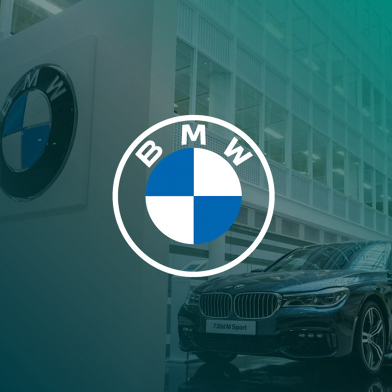 BMW logo and BMW Group Farnborough office.