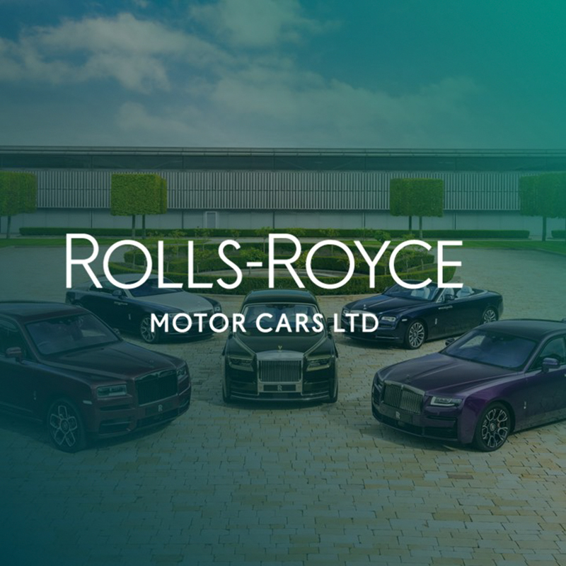 Rolls Royce Motor Cars Logo and plant Goodwood.