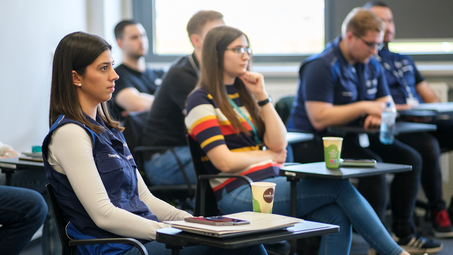 Colleagues attending a training course