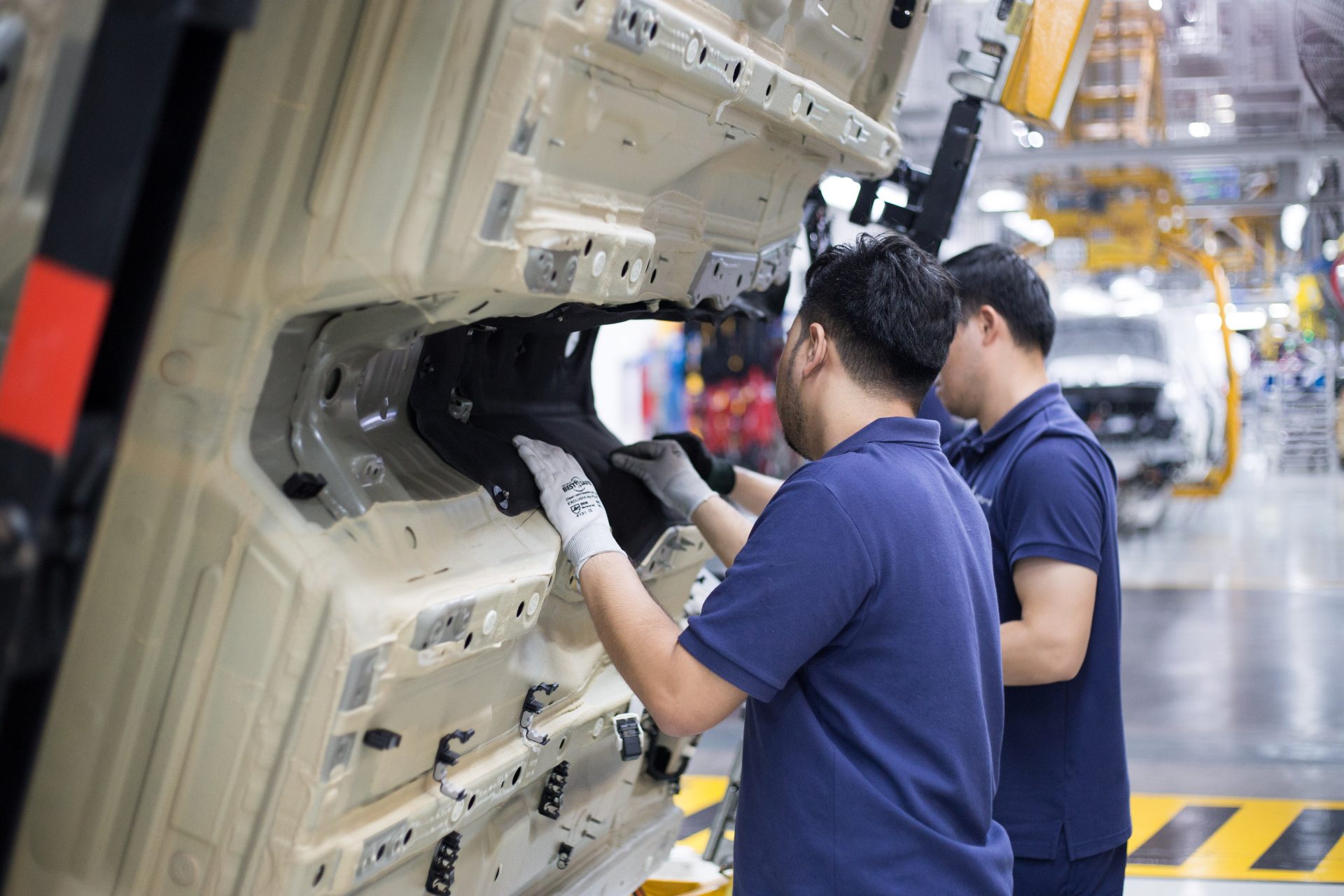 BMW plant Rayong employees working in production.